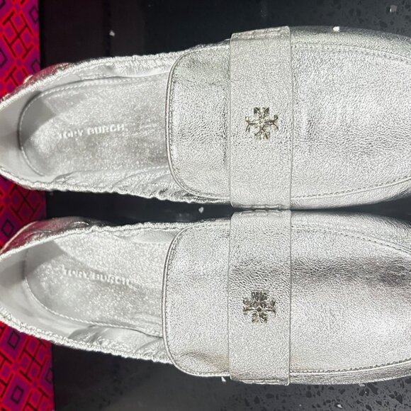 Tory Burch Ballet Loafer metallic leather size 9 - Picture 6 of 7